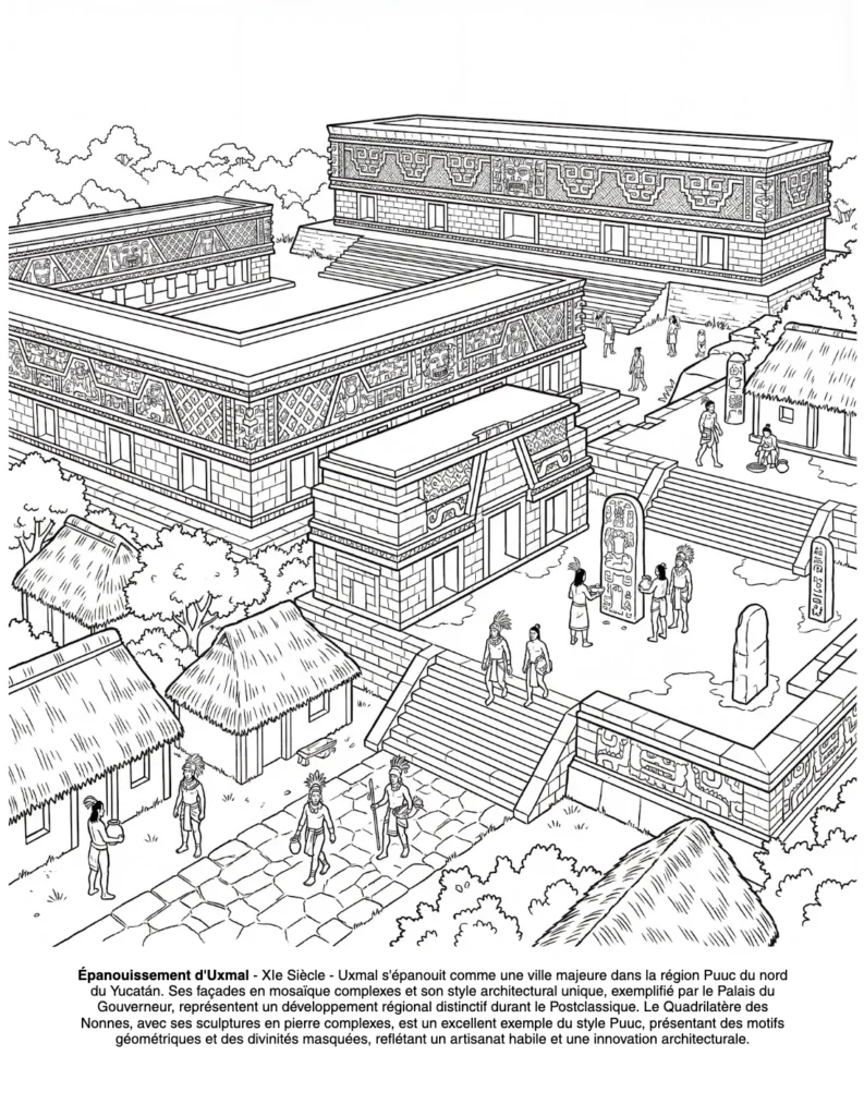 La Civilisation Maya : le Livre de Coloriage coloring page preview