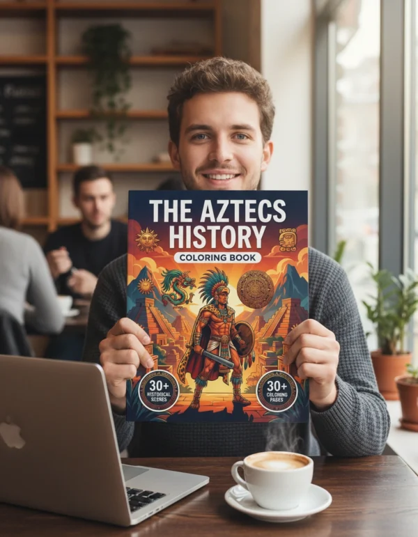 aztecs hisotry coloring book