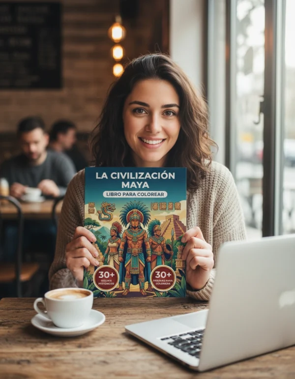 los mayas libro colorear