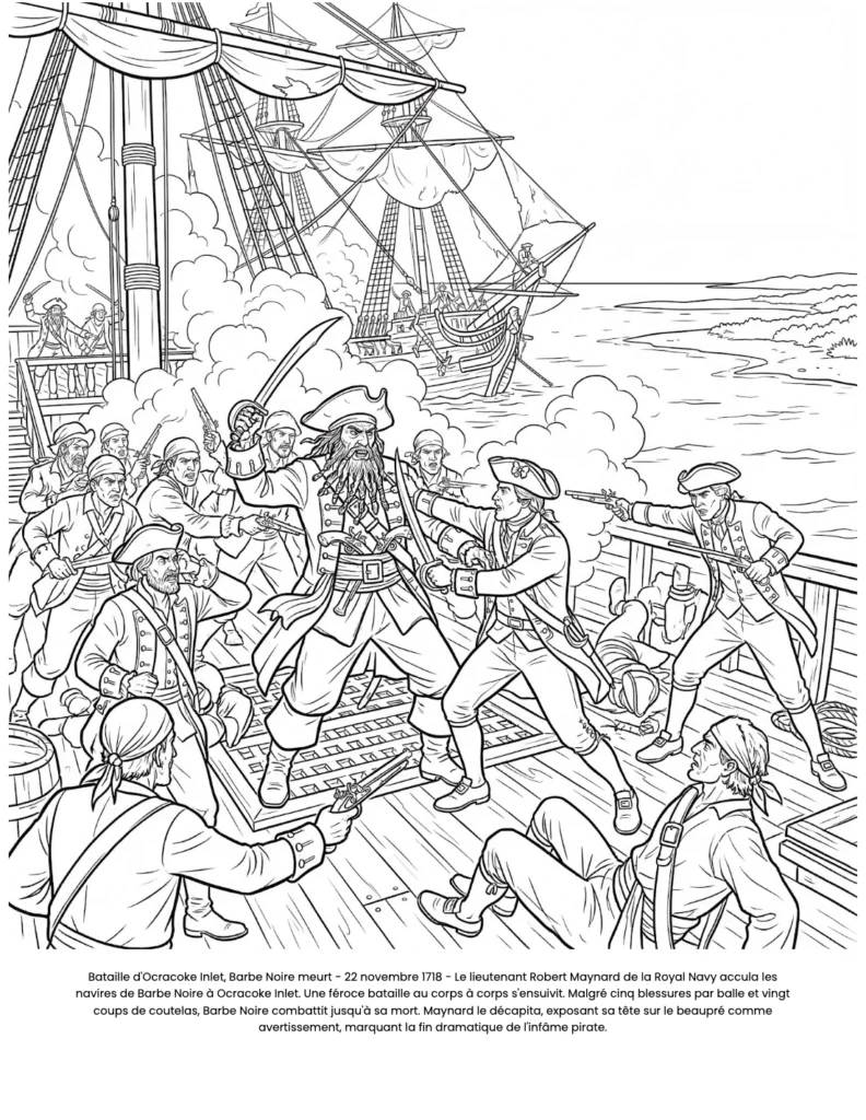 Historia de los Piratas : el Libro de Colorear coloring page preview