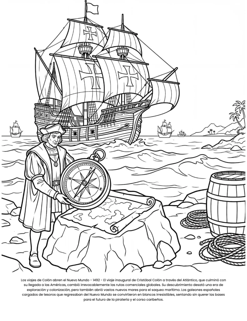 Historia de los Piratas : el Libro de Colorear coloring page preview