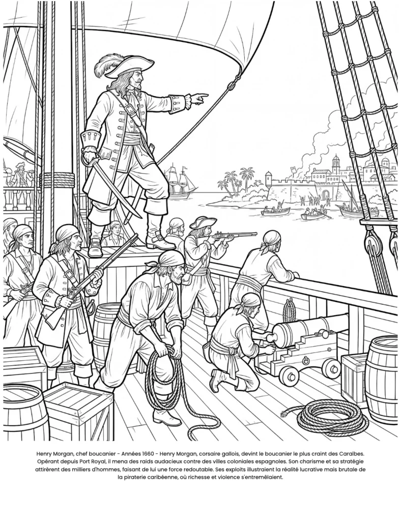 Histoire des Pirates : le Livre de Coloriage coloring page preview