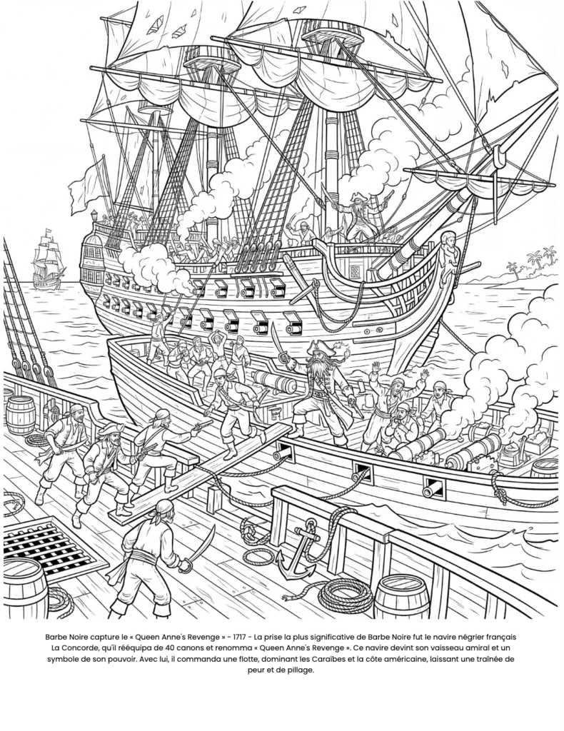 Histoire des Pirates : le Livre de Coloriage coloring page preview