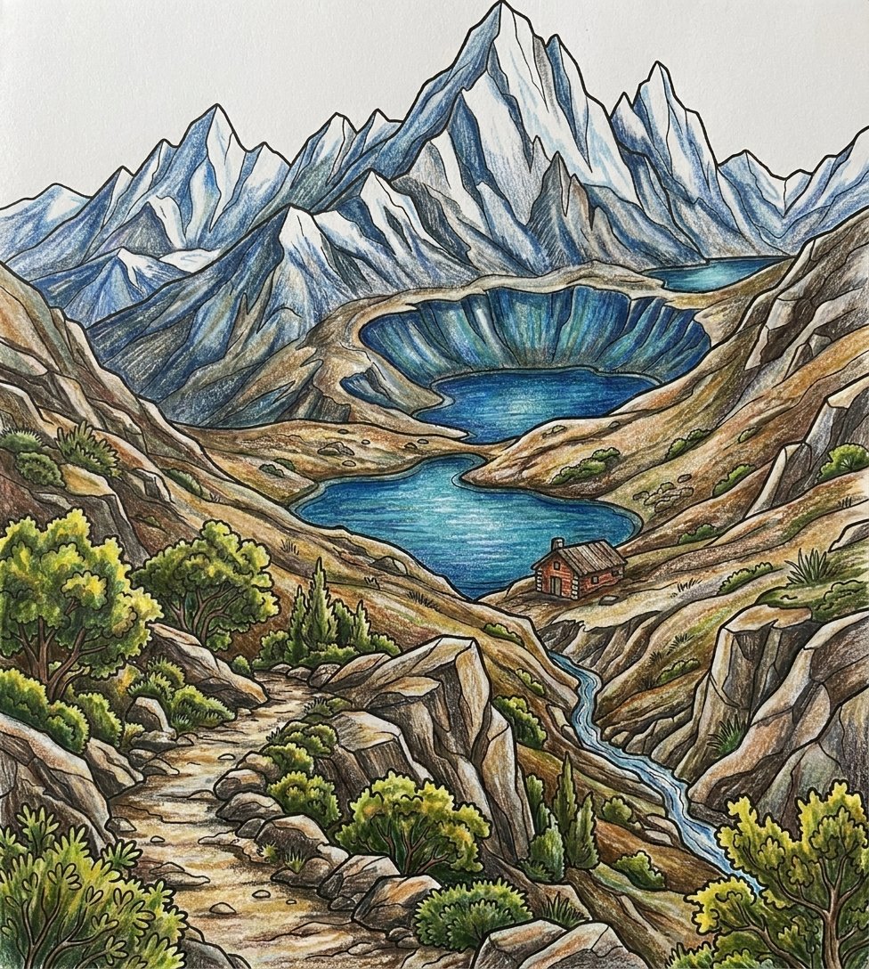 Landscape coloring books