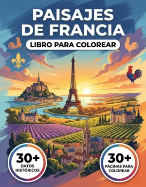 libro colorear paisajes francia