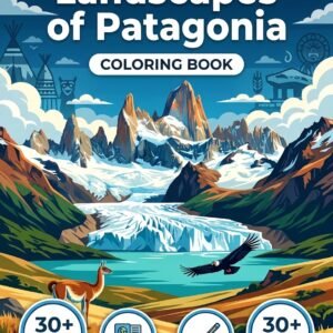 patagonia landscapes coloring book