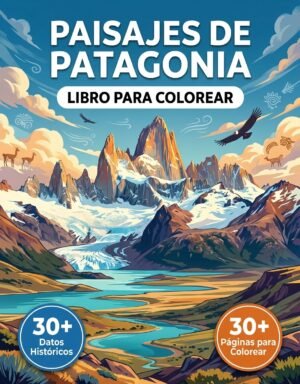 libro colorear paisajes patagonia