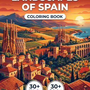 spain coloring book travel landscapes