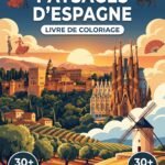 FRONT COVER - Landscapes of Spain - French (1) paysage espagne voyage coloriage