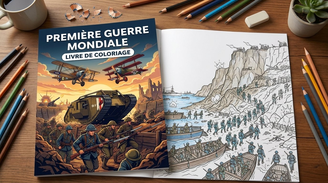 Coloring book in use