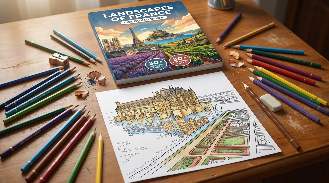 Coloring book in use