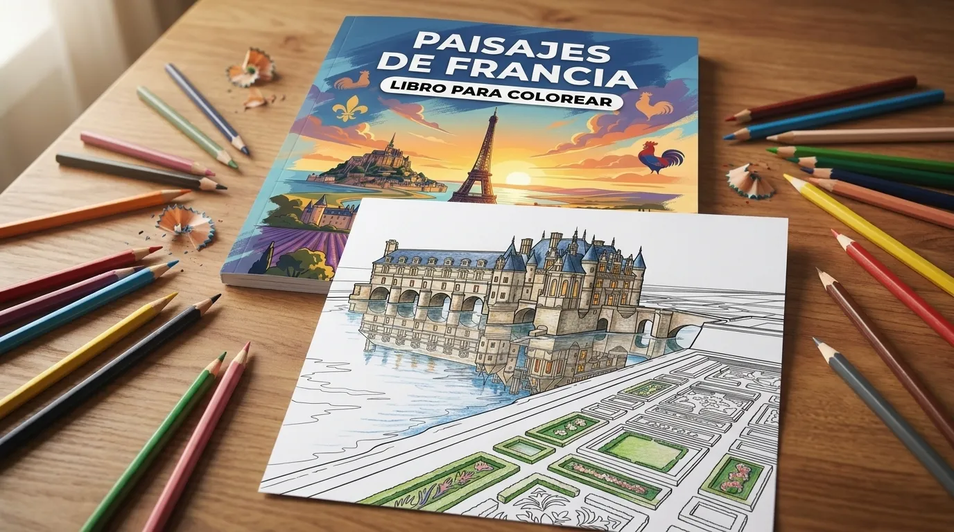 Coloring book in use