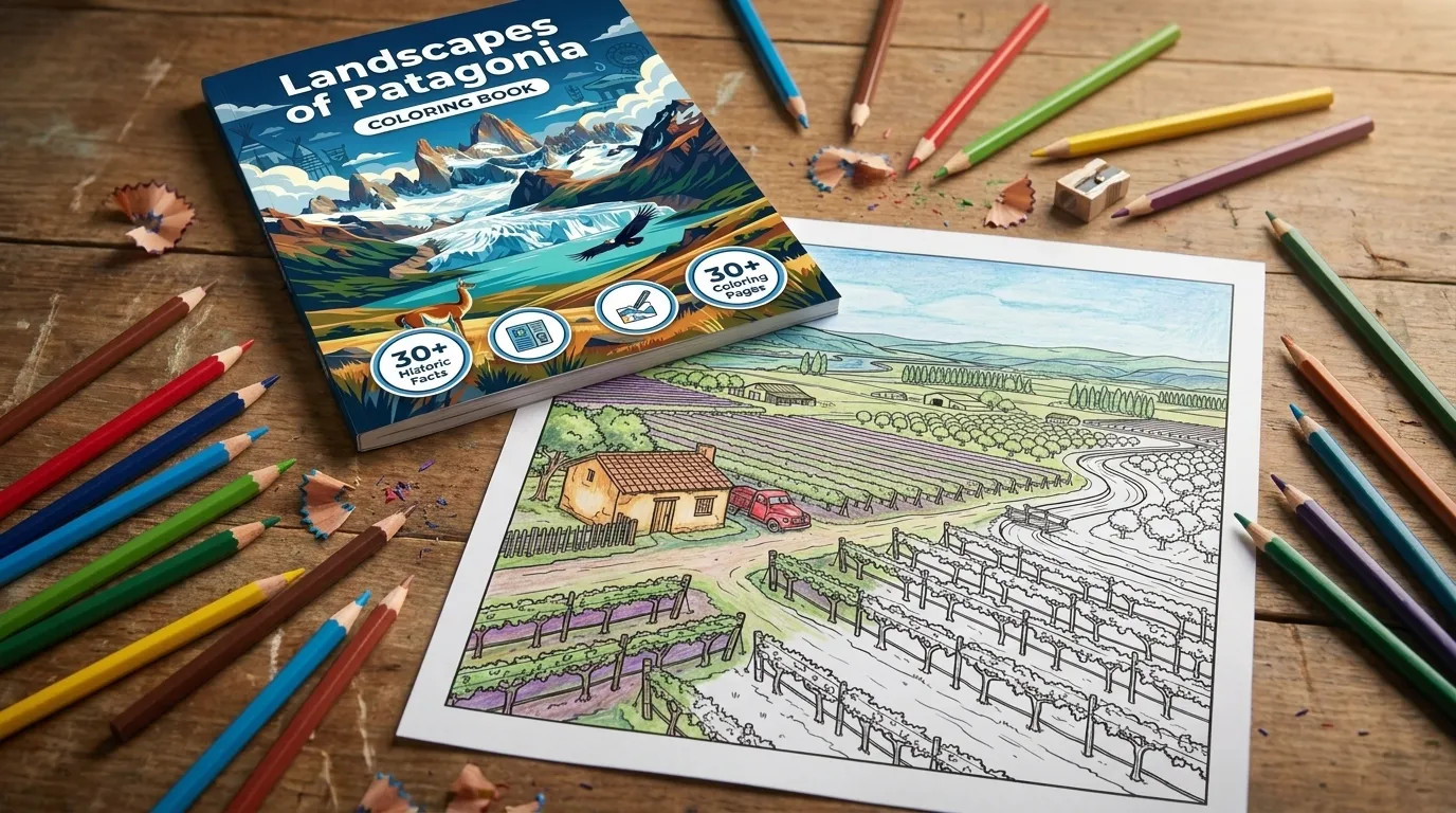 Coloring book in use