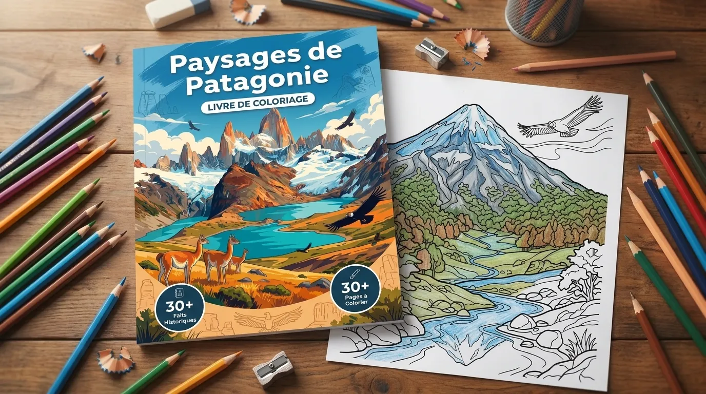Coloring book in use