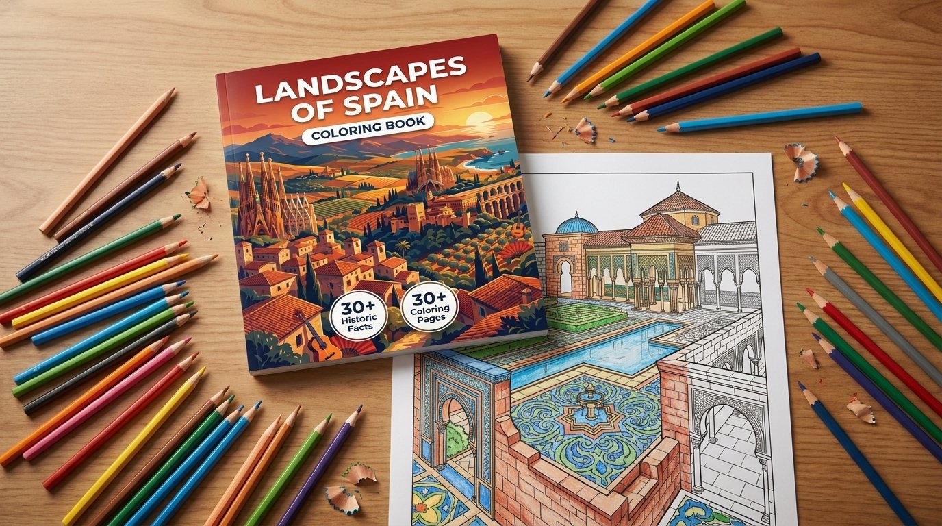 Coloring book in use