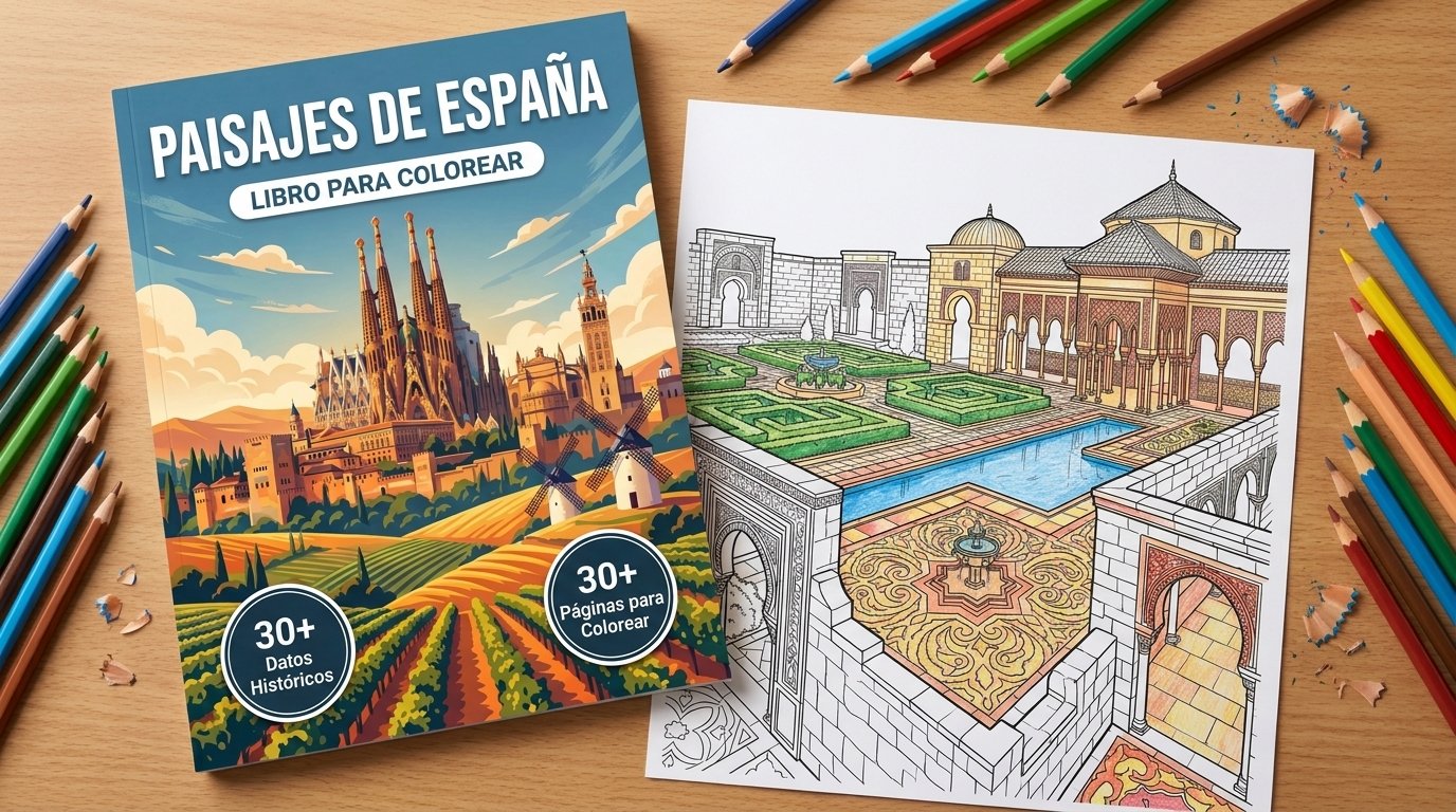 Coloring book in use