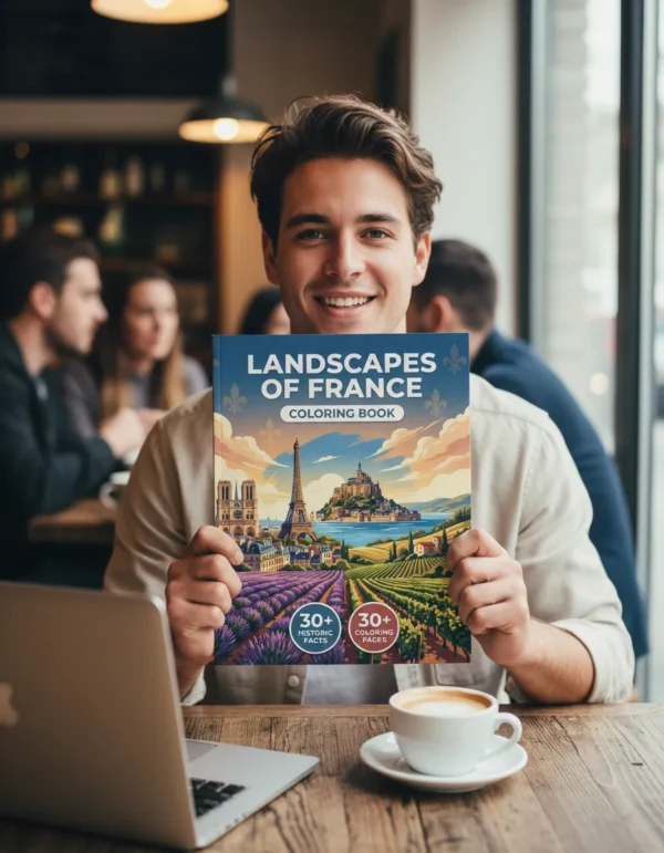 Person Coloring book - Landscapes of France - English paysages france coloriage