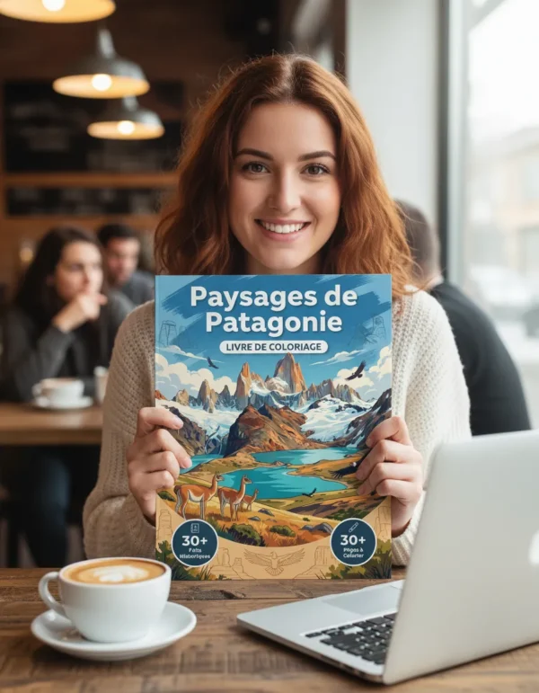 Person Coloring book - Landscapes of Patagonia - French paysages coloriage patagonie
