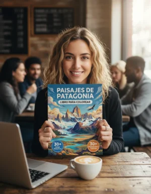libro colorear paisajes patagonia
