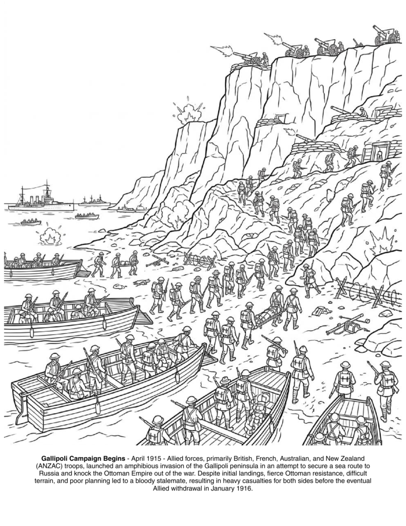 First World War: the Coloring Book coloring page preview