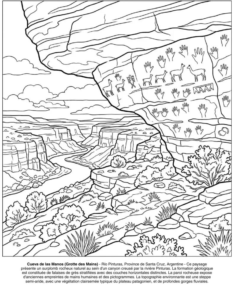 Paysages de Patagonie : le Livre de Coloriage coloring page preview