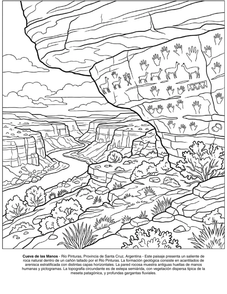 Paisajes de Patagonia: el Libro de Colorear coloring page preview
