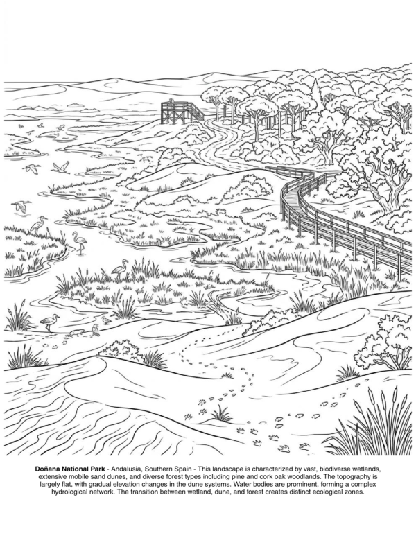 spain coloring book travel landscapes
