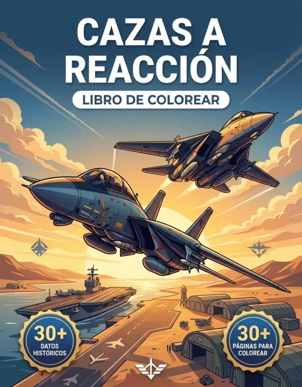 Portada del libro de colorear Aviones de Caza