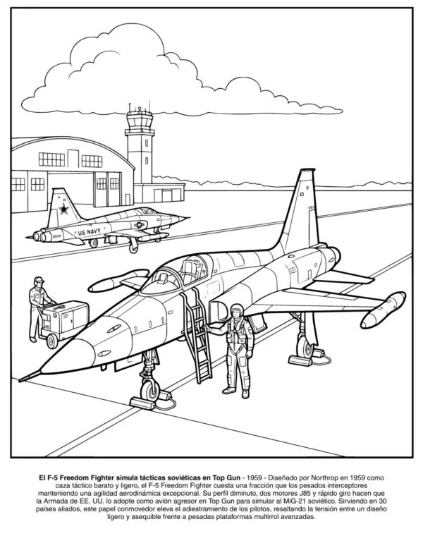 Pagina 20 del libro de colorear Aviones de Caza