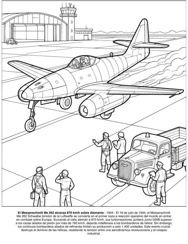 Pagina 5 del libro de colorear Aviones de Caza