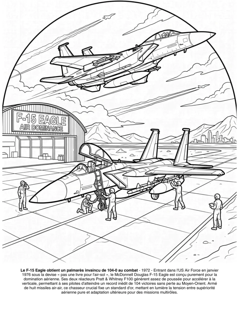 Avions de Chasse: le Livre de Coloriage coloring page preview