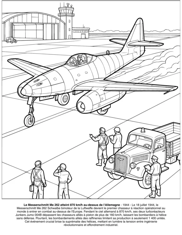 Avions de Chasse — preview (fr) Page 5 du livre de coloriage Avions de Chasse