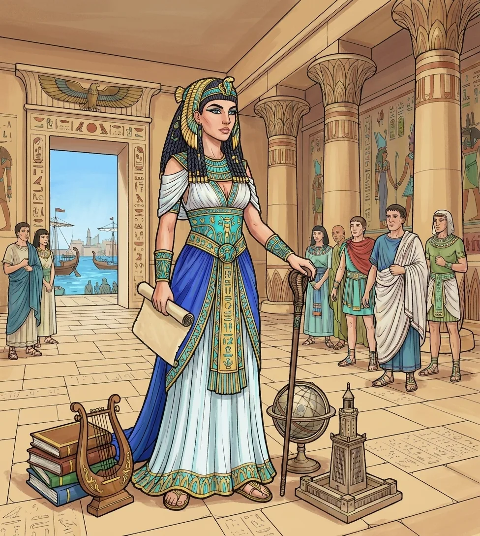 Arte digital — Cleopatra: el Libro de Colorear