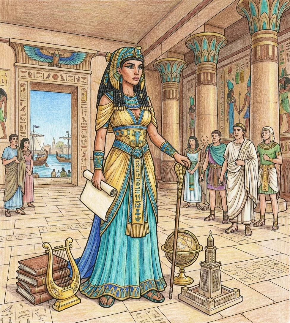 Lápices de color — Cleopatra: el Libro de Colorear