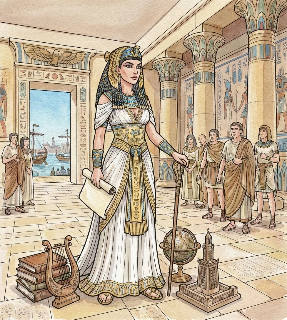 Watercolor Painting — Cleopatra: the Coloring Book