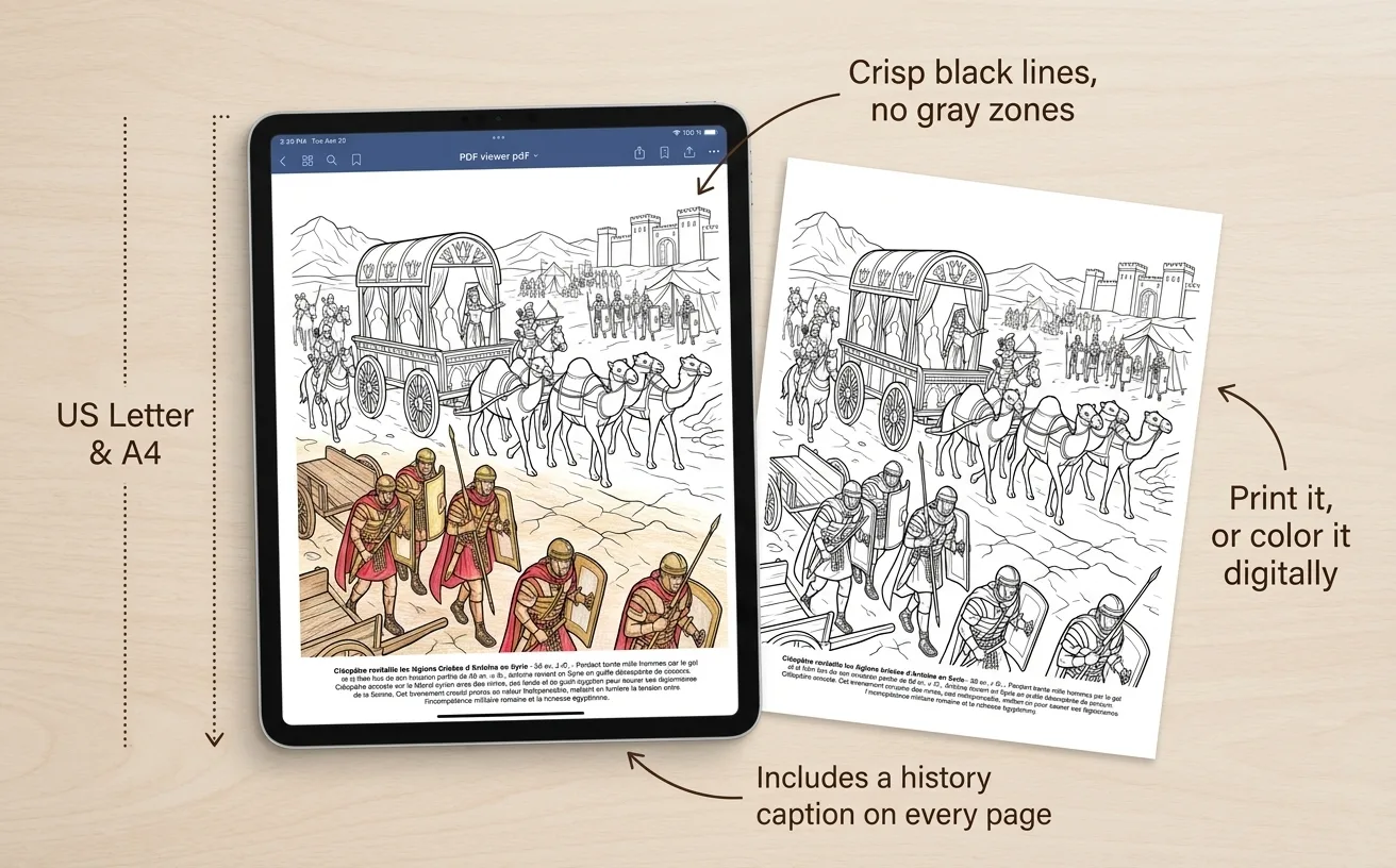 Cleopatra: the Coloring Book — Digital PDF