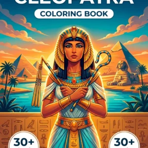 Cleopatra coloring book front cover