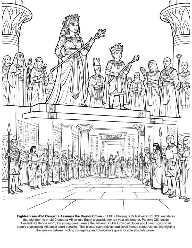 Cleopatra: the Coloring Book coloring page preview