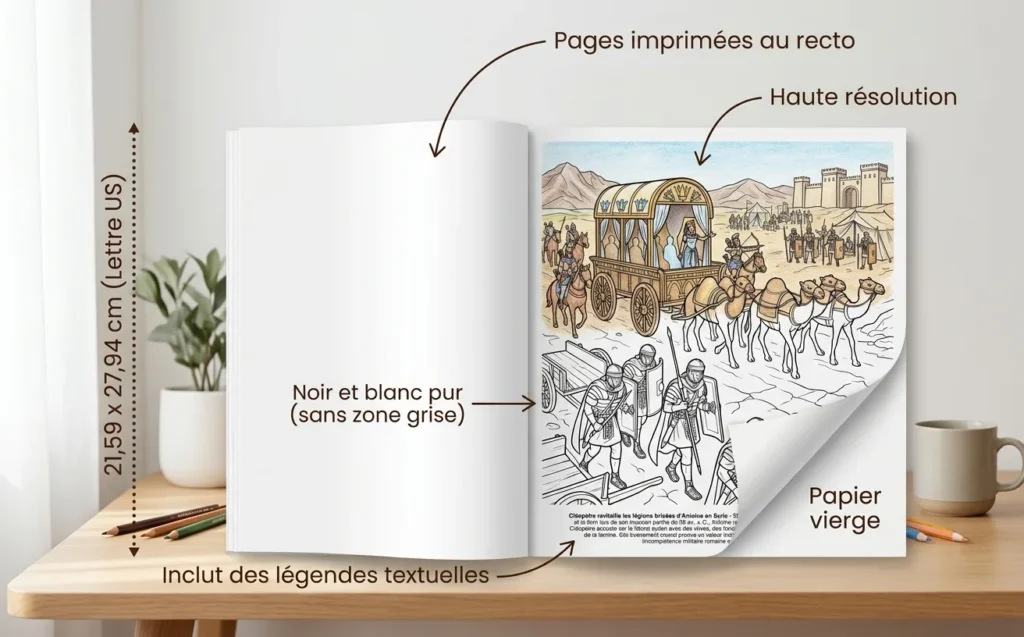 Cleopatre: le Livre de Coloriage, Livre broché imprimé