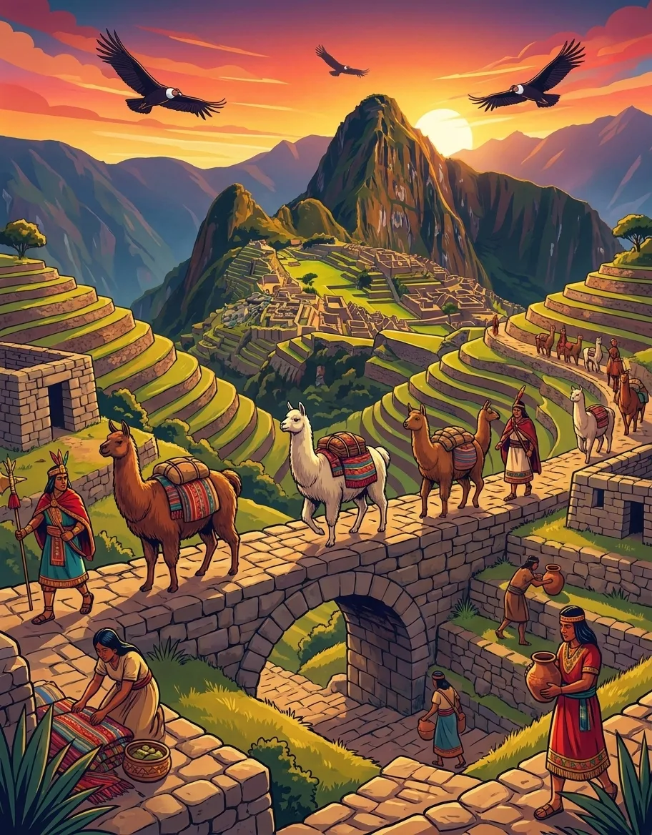 El Imperio Incas: el Libro de Colorear