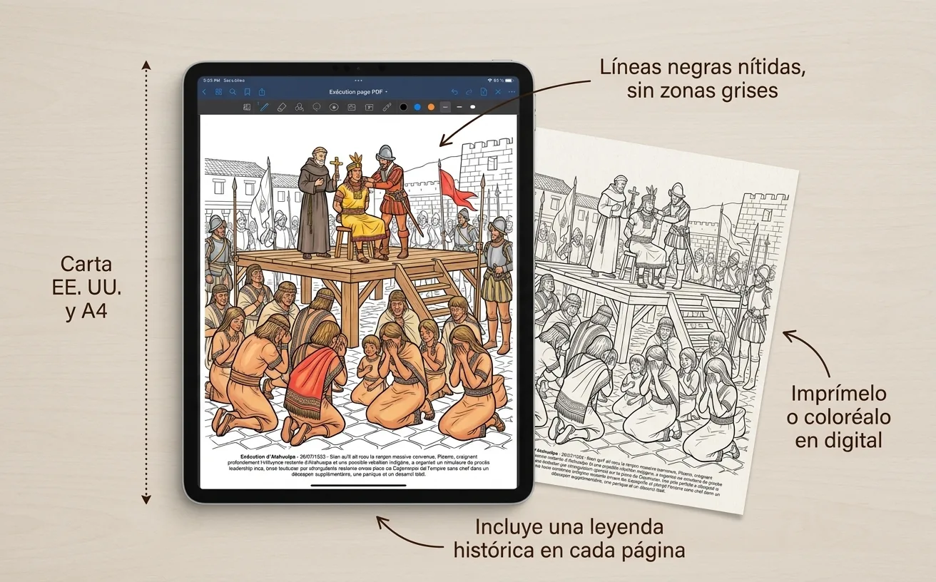 El Imperio Incas: el Libro de Colorear — PDF digital