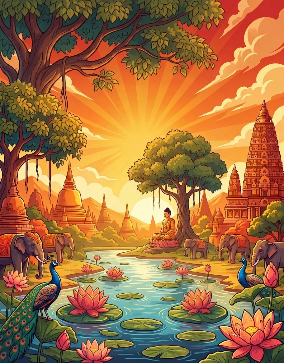 Gautama Buddha: el Libro de Colorear