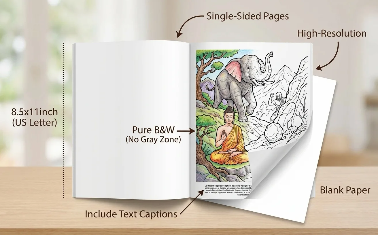 Gautama Buddha: the Coloring Book — Printed Paperback