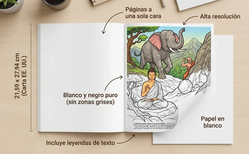 Gautama Buddha: el Libro de Colorear, Edición impresa