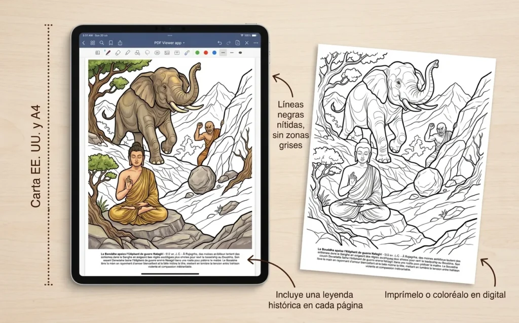 Gautama Buddha: el Libro de Colorear, PDF ilimitado