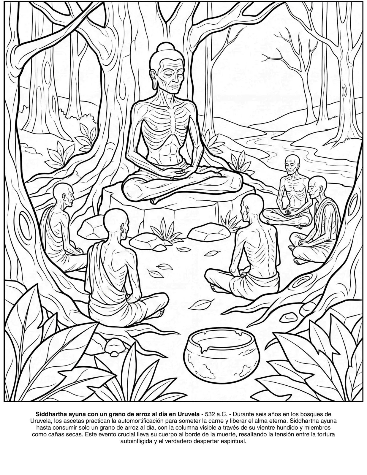 Gautama Buddha: el Libro de Colorear
