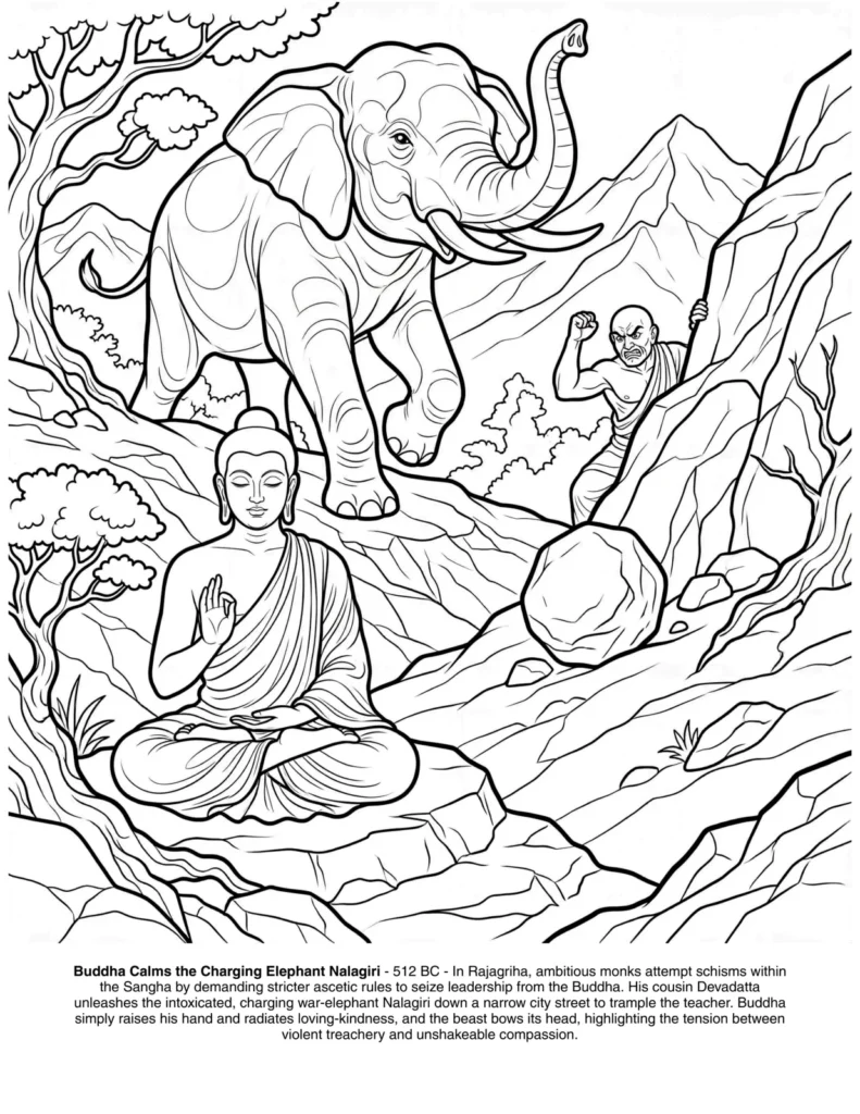 Gautama Buddha: the Coloring Book coloring page preview