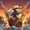 Contraportada del libro de colorear Historia de los Piratas