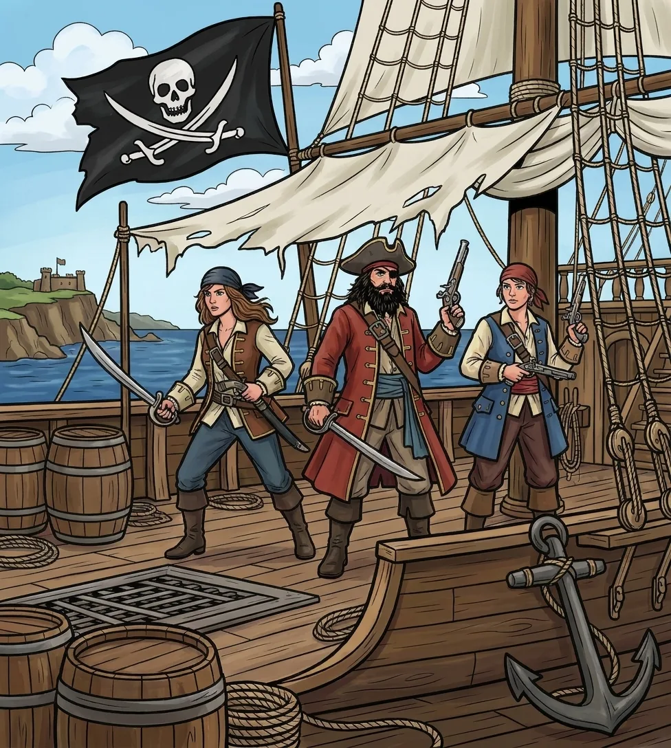 Digital Art — Historia de los Piratas: el Libro de Colorear