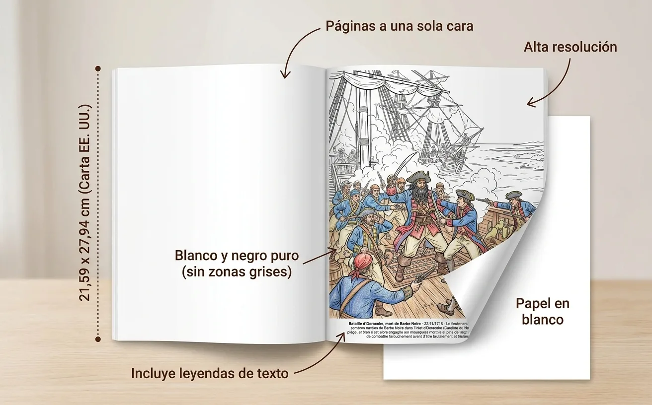 Historia de los Piratas: el Libro de Colorear — Libro de bolsillo impreso